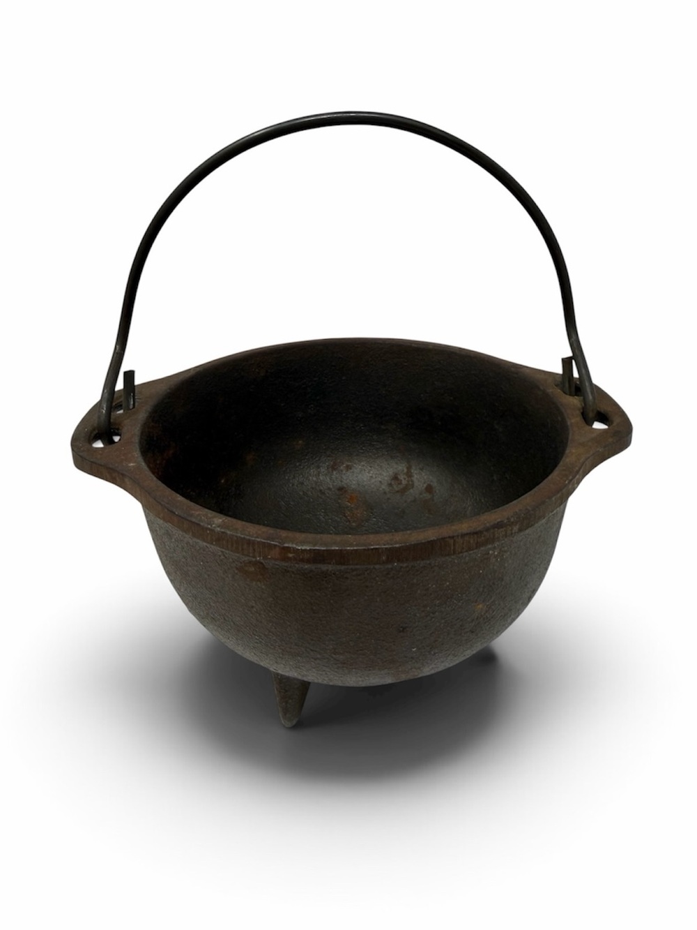 Vintage Cast Iron Cauldron Pot with Handle